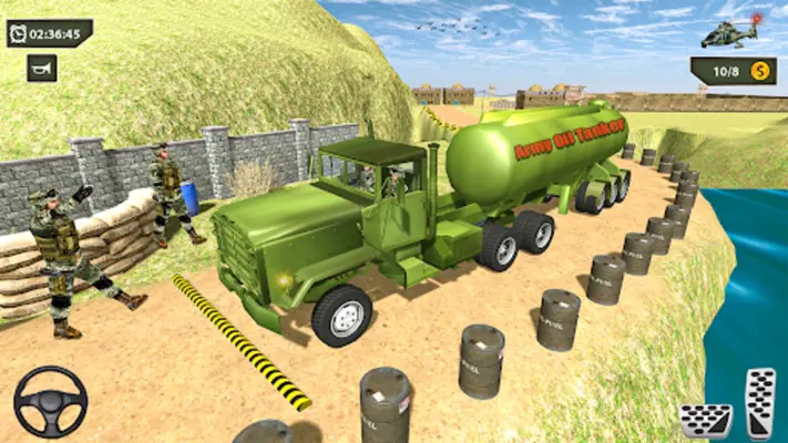 Oil Tanker Army Truck Driving android App screenshot 0