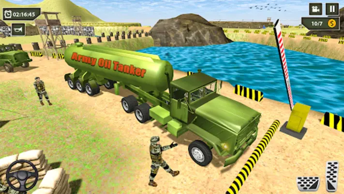 Oil Tanker Army Truck Driving android App screenshot 1