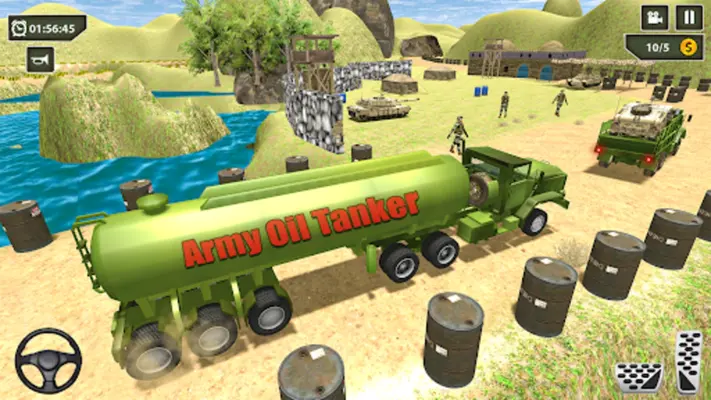 Oil Tanker Army Truck Driving android App screenshot 2